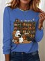 Retro Halloween Rundhals Langarm T-Shirt
