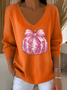 Damen Baumwolle Geometrisch Langarm Bequem Lässig Pullover