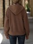 Damen Frühling/Herbst Oberbekleidung Lässig Unifarben Langarm Kapuze Jacke