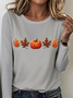 Retro Halloween Rundhals Langarm T-Shirt