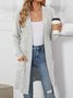 Damen Frühling/Herbst Oberbekleidung Retro Nahtverarbeitung Unifarben Langarm Wickeln Jacke