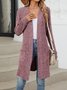 Damen Frühling/Herbst Oberbekleidung Retro Nahtverarbeitung Unifarben Langarm Wickeln Jacke