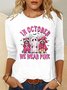 Retro Tier Rundhals Langarm T-Shirt
