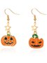 Legierung Galvanisieren Halloween Schmuck Kartoon die Fledermaus Geist Kürbis Ohrringe Halloween Kätzchen Schädel Spinne Hexe Ohrringe