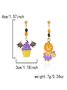 Legierung Galvanisieren Halloween Schmuck Kartoon die Fledermaus Geist Kürbis Ohrringe Halloween Kätzchen Schädel Spinne Hexe Ohrringe