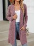 Damen Frühling/Herbst Oberbekleidung Retro Nahtverarbeitung Unifarben Langarm Wickeln Jacke