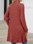 Damen Frühling/Herbst Oberbekleidung Retro Nahtverarbeitung Unifarben Langarm Wickeln Jacke