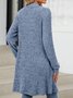 Damen Frühling/Herbst Oberbekleidung Retro Nahtverarbeitung Unifarben Langarm Wickeln Jacke