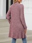 Damen Frühling/Herbst Oberbekleidung Retro Nahtverarbeitung Unifarben Langarm Wickeln Jacke