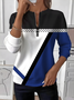 Retro Rundhals Geometrisch Sweatshirt