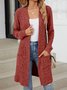 Damen Frühling/Herbst Oberbekleidung Retro Nahtverarbeitung Unifarben Langarm Wickeln Jacke