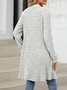 Damen Frühling/Herbst Oberbekleidung Retro Nahtverarbeitung Unifarben Langarm Wickeln Jacke
