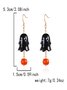 Legierung Galvanisieren Halloween Schmuck Kartoon die Fledermaus Geist Kürbis Ohrringe Halloween Kätzchen Schädel Spinne Hexe Ohrringe