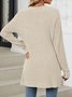 Damen Frühling/Herbst Oberbekleidung Retro Gerafft Unifarben Langarm Jacke