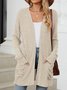 Damen Frühling/Herbst Oberbekleidung Retro Gerafft Unifarben Langarm Jacke