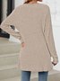 Damen Frühling/Herbst Oberbekleidung Retro Gerafft Unifarben Langarm Jacke