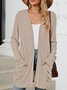 Damen Frühling/Herbst Oberbekleidung Retro Gerafft Unifarben Langarm Jacke