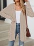 Damen Frühling/Herbst Oberbekleidung Retro Gerafft Unifarben Langarm Jacke