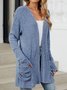 Damen Frühling/Herbst Oberbekleidung Retro Gerafft Unifarben Langarm Jacke