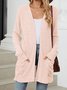 Damen Frühling/Herbst Oberbekleidung Retro Gerafft Unifarben Langarm Jacke