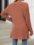 Damen Frühling/Herbst Oberbekleidung Retro Gerafft Unifarben Langarm Jacke