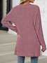 Damen Frühling/Herbst Oberbekleidung Retro Gerafft Unifarben Langarm Jacke
