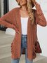 Damen Frühling/Herbst Oberbekleidung Retro Gerafft Unifarben Langarm Jacke