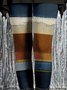 Damen Gestreift Retro Alle Jahreszeiten Lang Leggings
