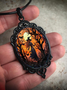 Retro Gothisch Halloween die Fledermaus Hexe Pendant Halskette