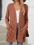 Damen Frühling/Herbst Oberbekleidung Retro Gerafft Unifarben Langarm Jacke