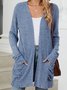 Damen Frühling/Herbst Oberbekleidung Retro Gerafft Unifarben Langarm Jacke