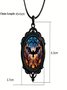 Retro Gothisch Halloween die Fledermaus Hexe Pendant Halskette