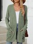 Damen Frühling/Herbst Oberbekleidung Retro Gerafft Unifarben Langarm Jacke