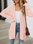 Damen Frühling/Herbst Oberbekleidung Retro Gerafft Unifarben Langarm Jacke