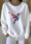 Lässig Rundhals Tier Sweatshirt