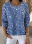 Damen Baumwolle Halloween Langarm Bequem Retro Pullover