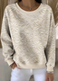 Lässig Rundhals Geblümt Sweatshirt