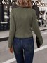 Damen Unifarben Frühling/Herbst Oberbekleidung Retro Nahtverarbeitung Langarm Stehkragen Regelmäßig Blazer