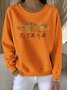 Lässig Rundhals Geblümt Sweatshirt