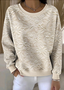 Lässig Rundhals Geblümt Sweatshirt