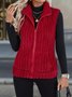 Damen Herbst und Winter Fashion Lässig Einfach Ärmellos Vielseitig Tanktop Jacke