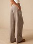 Damen Unifarben Lang Elastische Taille Hose Lässig Frühling/Herbst Hose