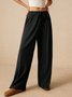 Damen Unifarben Lang Elastische Taille Hose Lässig Frühling/Herbst Hose