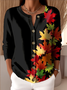 Damen Gestrickt Verlaufsmuster Langarm Bequem Retro Strickjacke