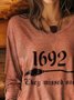 Lässig Halloween Rundhals Langarm T-Shirt