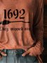 Lässig Halloween Rundhals Langarm T-Shirt