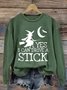 Retro Rundhals Halloween Sweatshirt