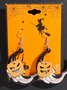 Halloween Themen Hölzerne Ohrringe Lustig Kartoon Geist Kürbis Schädel Kätzchen Lang Pendant Party Dekoration Ohrringe