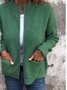 Damen Frühling/Herbst Oberbekleidung Retro Nahtverarbeitung Unifarben Langarm Stehkragen Jacke