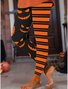 Damen Halloween Retro Alle Jahreszeiten Lang Leggings